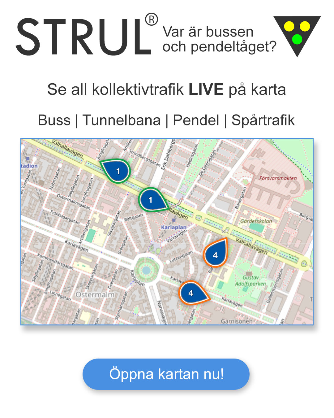 STRUL – kollektivtrafik i realtid